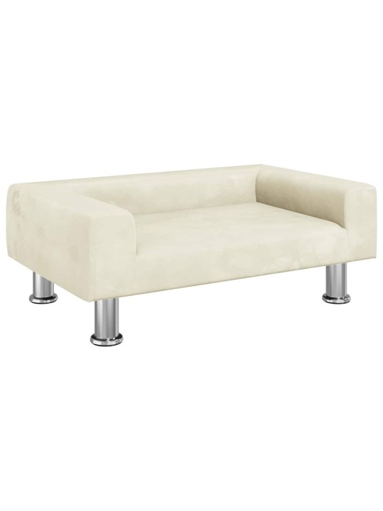Pelíšek pro psy krémový 70 x 45 x 26,5 cm samet