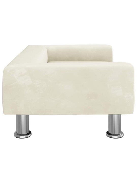 Pelíšek pro psy krémový 70 x 45 x 26,5 cm samet