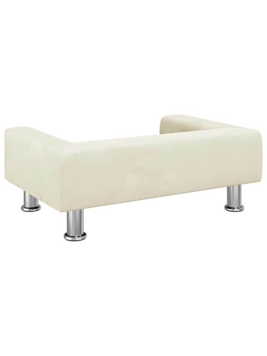 Pelíšek pro psy krémový 70 x 45 x 26,5 cm samet