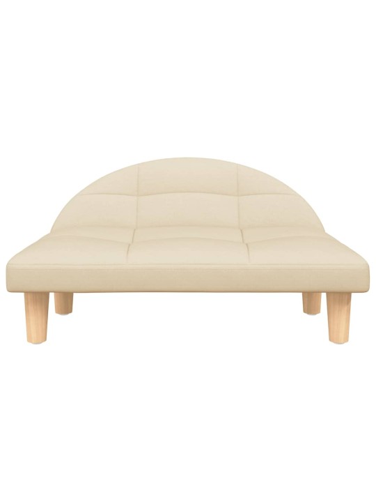Pelíšek pro psy krémový 70 x 52 x 30 cm textil