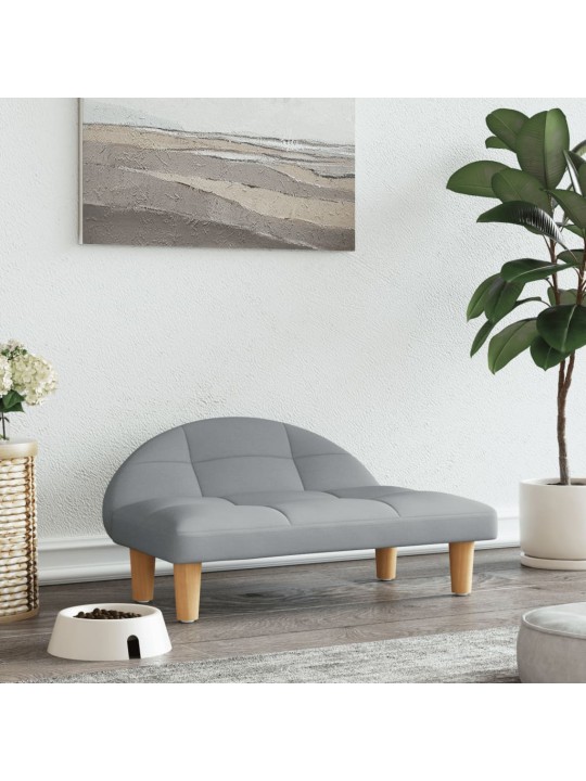 Pelíšek pro psy světle šedý 70 x 52 x 30 cm textil