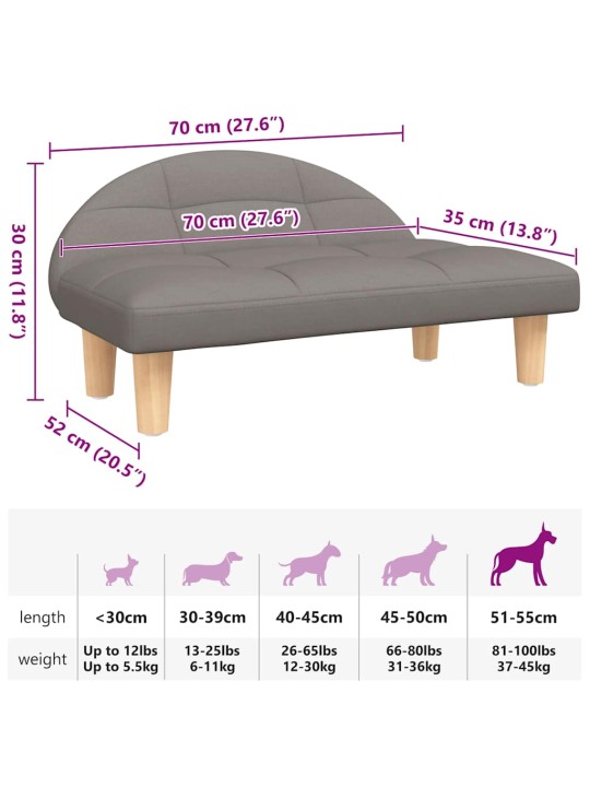 Pelíšek pro psy taupe 70 x 52 x 30 cm textil