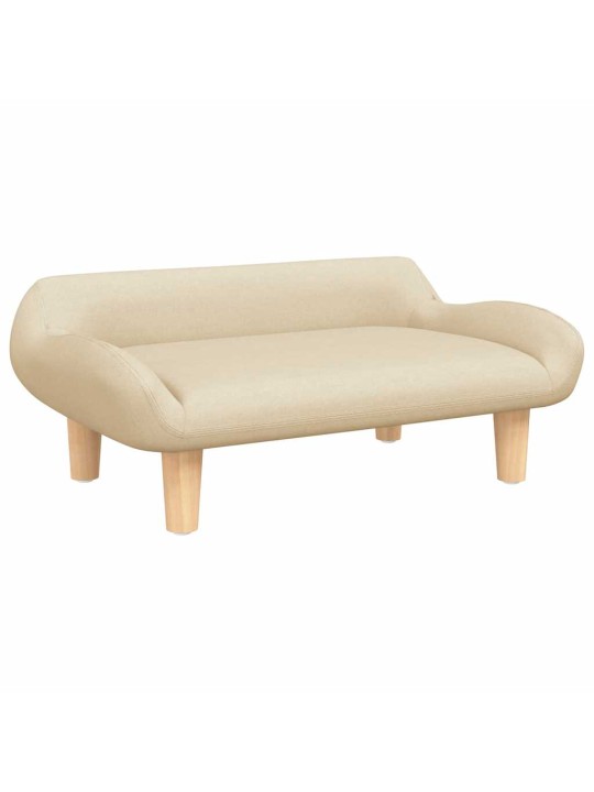 Pelíšek pro psy krémový 70 x 40 x 24 cm textil