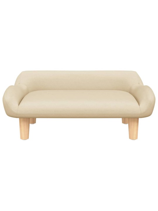 Pelíšek pro psy krémový 70 x 40 x 24 cm textil