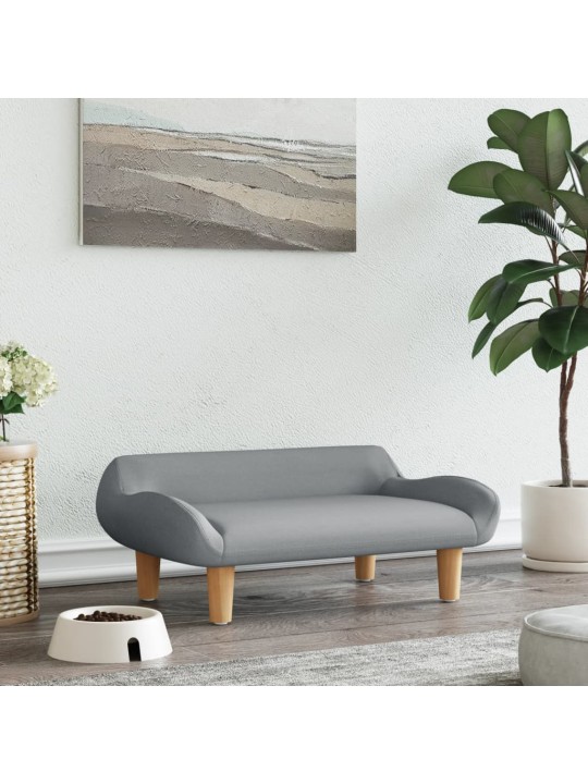 Pelíšek pro psy světle šedý 70 x 40 x 24 cm textil