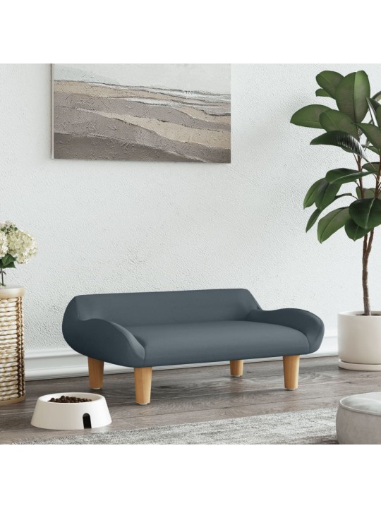 Pelíšek pro psy tmavě šedý 70 x 40 x 24 cm textil