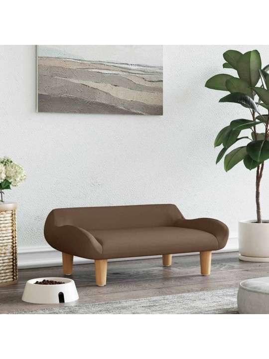Pelíšek pro psy hnědý 70 x 40 x 24 cm textil