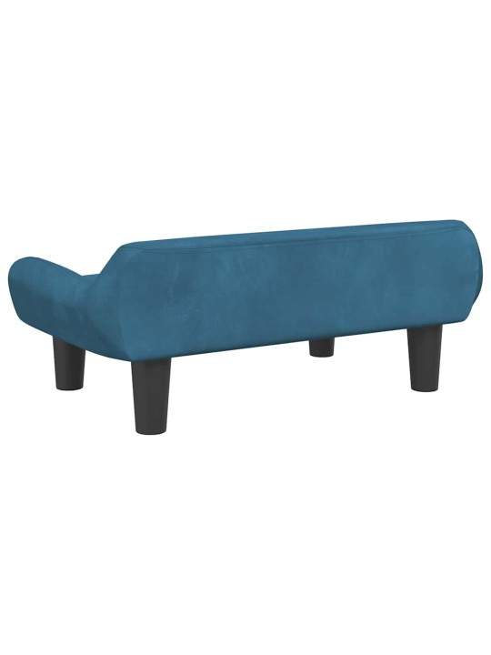 Pelíšek pro psy modrý 70 x 40 x 24 cm samet
