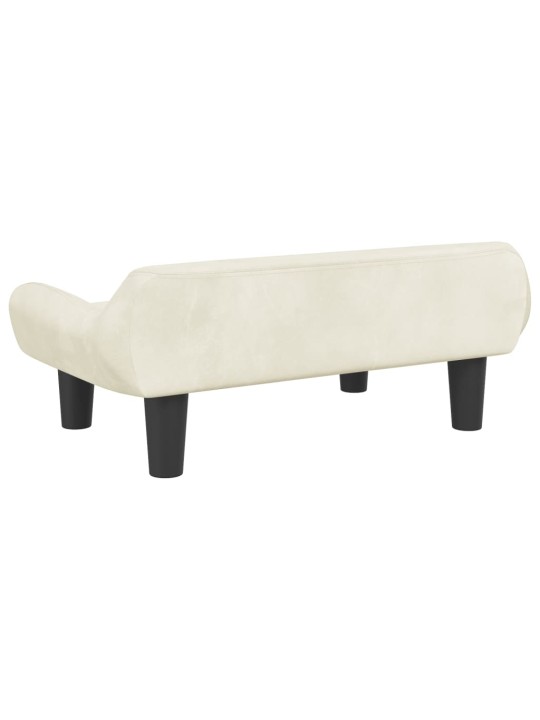 Pelíšek pro psy krémový 70 x 40 x 24 cm samet