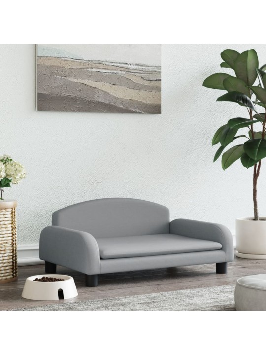Pelíšek pro psy světle šedý 70 x 45 x 30 cm textil