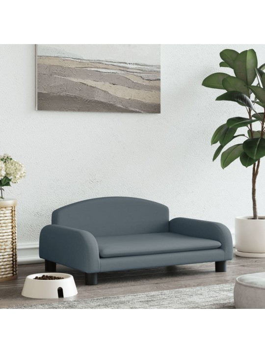 Pelíšek pro psy tmavě šedý 70 x 45 x 30 cm textil