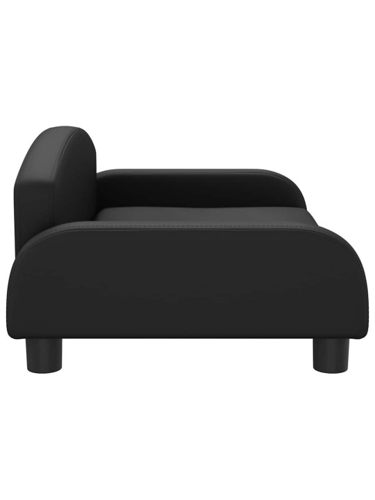 Pelíšek pro psy černý 70 x 45 x 30 cm umělá kůže