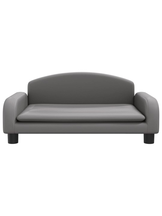 Pelíšek pro psy šedý 70 x 45 x 30 cm umělá kůže