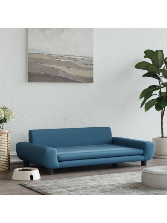 Pelíšek pro psy modrý 100 x 54 x 33 cm samet