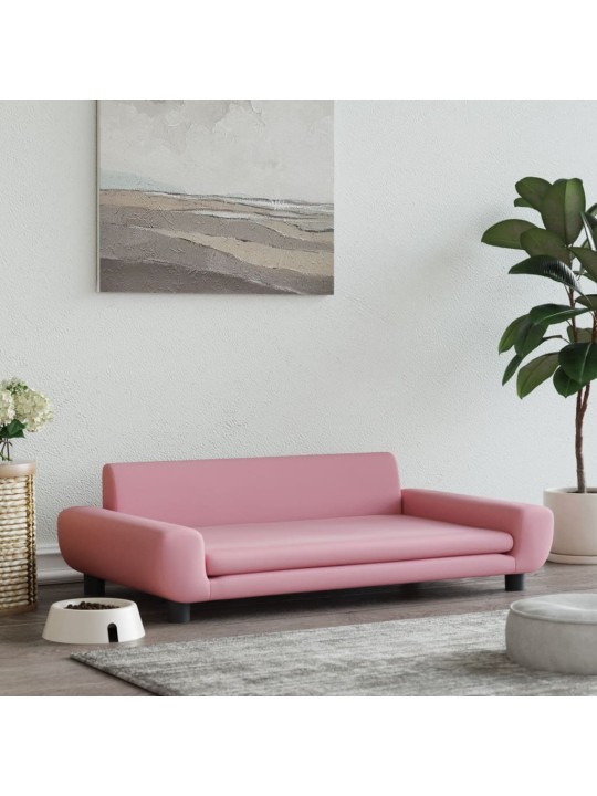 Pelíšek pro psy růžový 100 x 54 x 33 cm samet