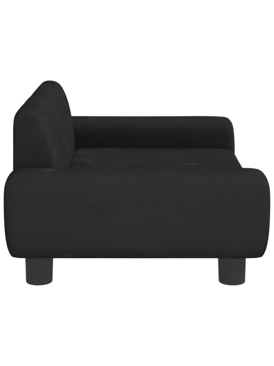 Pelíšek pro psy černý 70 x 45 x 33 cm samet
