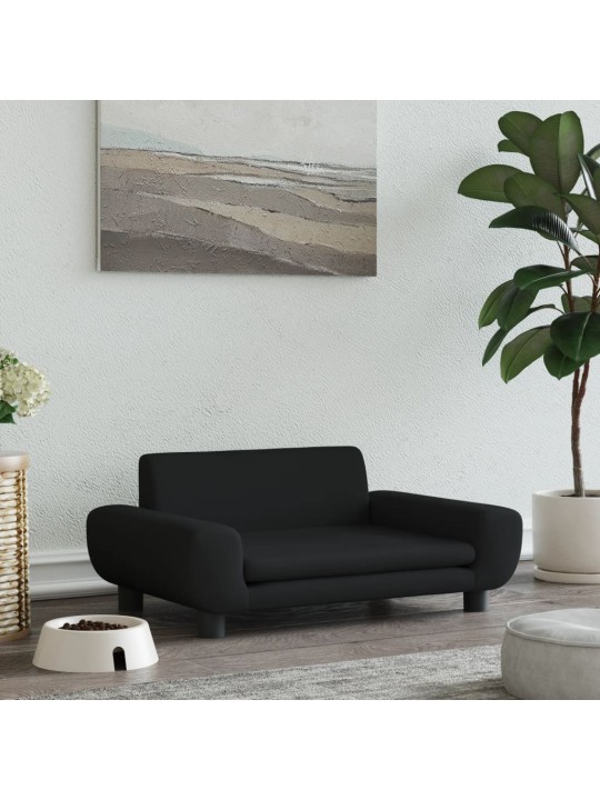 Pelíšek pro psy černý 70 x 45 x 33 cm samet