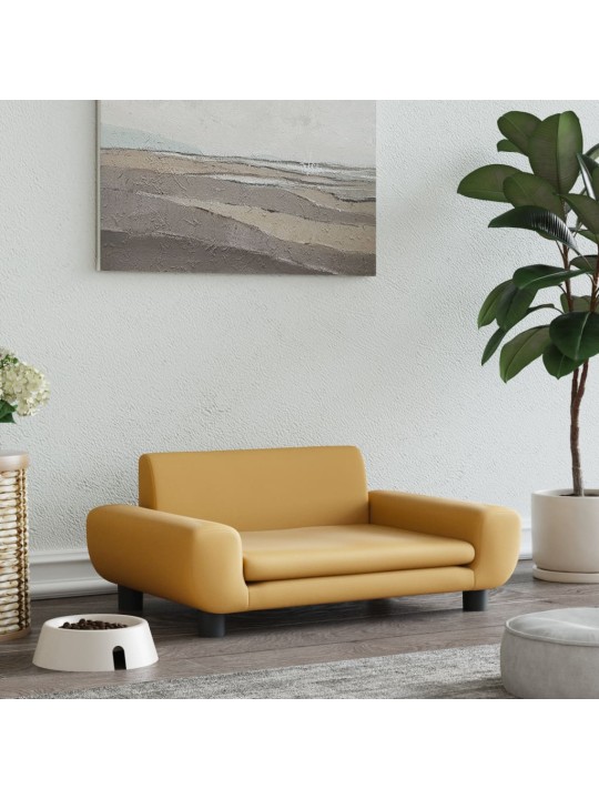 Pelíšek pro psy hnědý 70 x 45 x 33 cm samet
