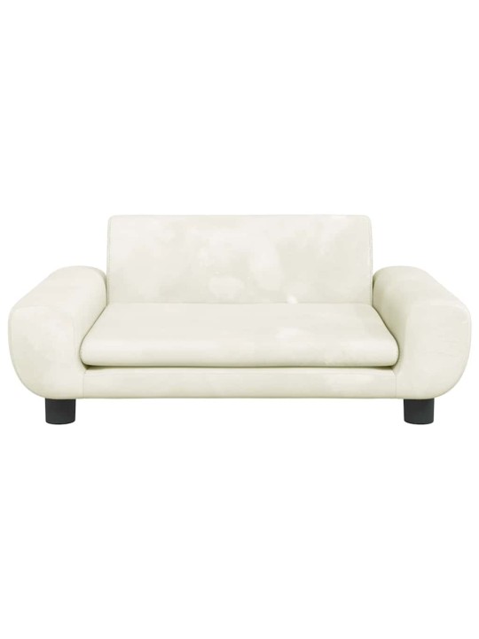 Pelíšek pro psy krémový 70 x 45 x 33 cm samet