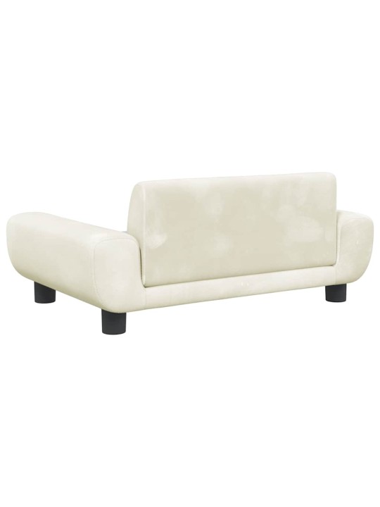 Pelíšek pro psy krémový 70 x 45 x 33 cm samet