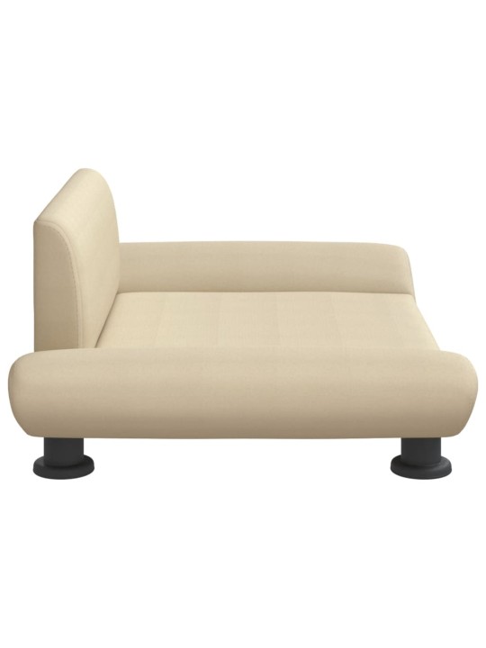 Pelíšek pro psy krémový 70 x 45 x 28 cm textil