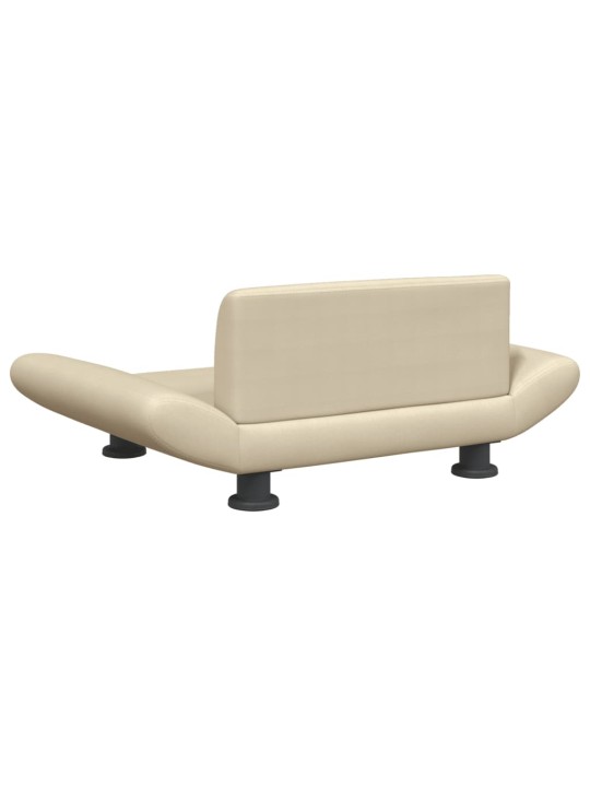 Pelíšek pro psy krémový 70 x 45 x 28 cm textil