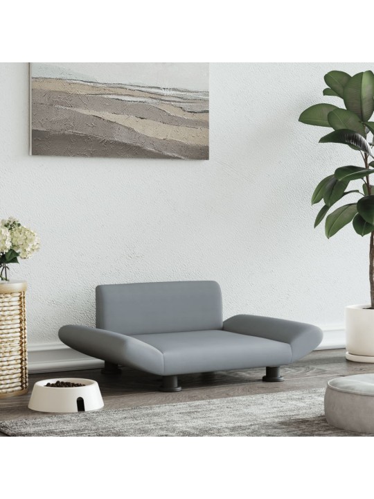 Pelíšek pro psy světle šedý 70 x 45 x 28 cm textil