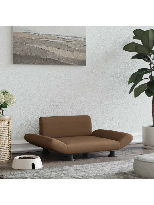 Pelíšek pro psy hnědý 70 x 45 x 28 cm textil
