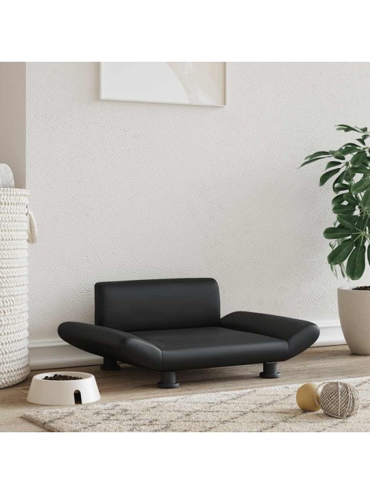 Pelíšek pro psy černý 70 x 45 x 28 cm umělá kůže