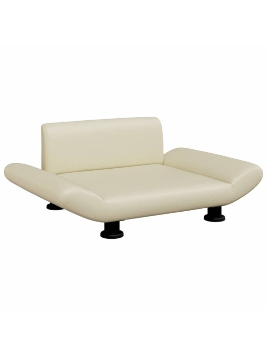 Pelíšek pro psy krémový 70 x 45 x 28 cm umělá kůže