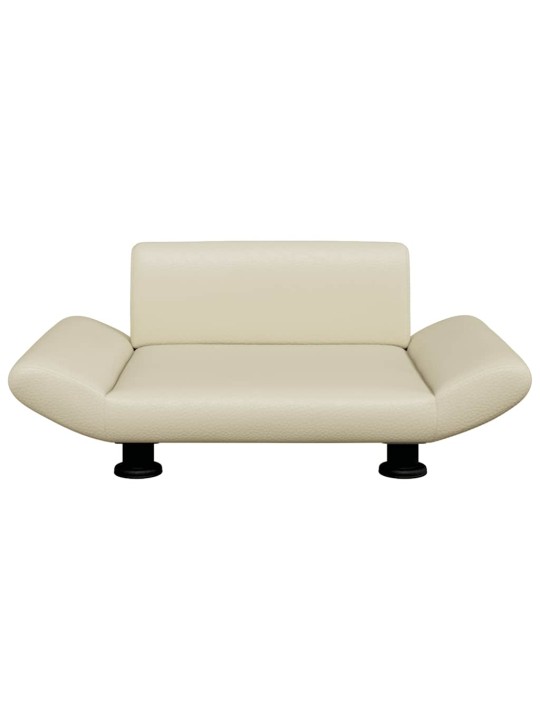 Pelíšek pro psy krémový 70 x 45 x 28 cm umělá kůže