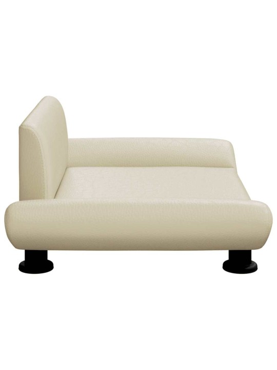 Pelíšek pro psy krémový 70 x 45 x 28 cm umělá kůže