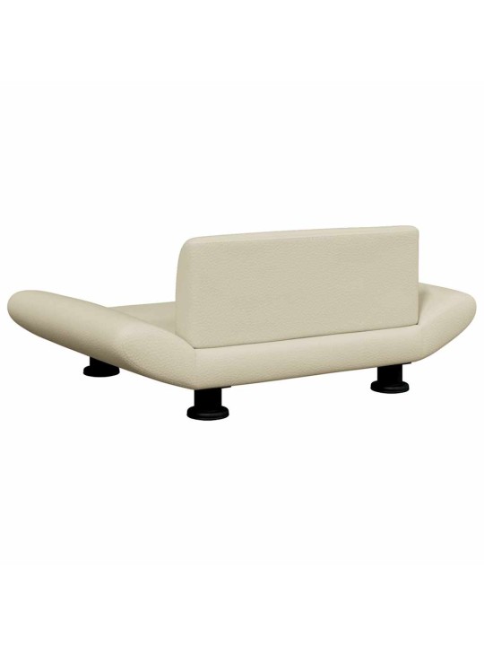 Pelíšek pro psy krémový 70 x 45 x 28 cm umělá kůže