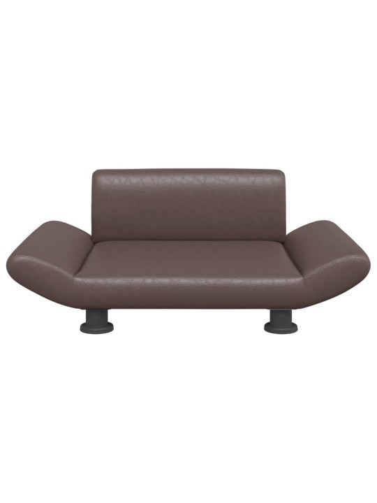 Pelíšek pro psy hnědý 70 x 45 x 28 cm umělá kůže