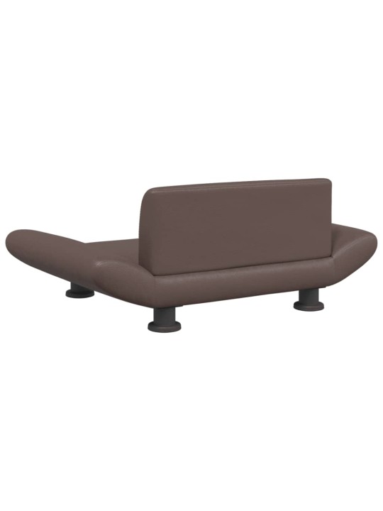 Pelíšek pro psy hnědý 70 x 45 x 28 cm umělá kůže