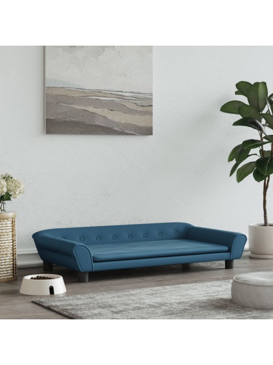 Pelíšek pro psy modrý 100 x 50 x 21 cm samet