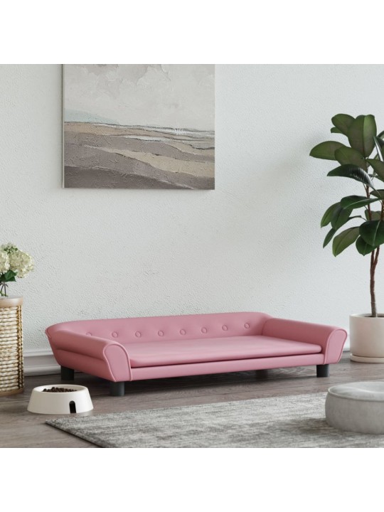 Pelíšek pro psy růžový 100 x 50 x 21 cm samet
