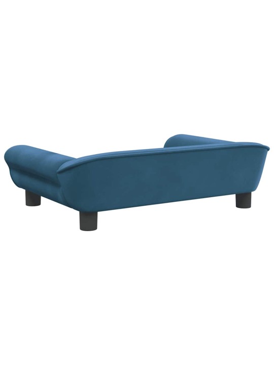 Pelíšek pro psy modrý 70 x 48 x 22 cm samet