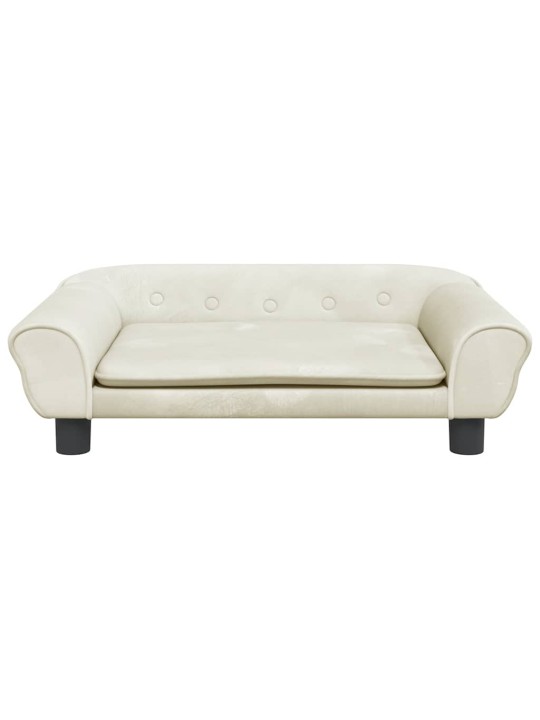 Pelíšek pro psy krémový 70 x 48 x 22 cm samet