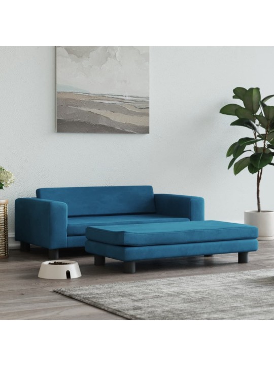 vida Pelíšek pro psa s prodlužovacím dílem modrý 100x50x30 cm samet