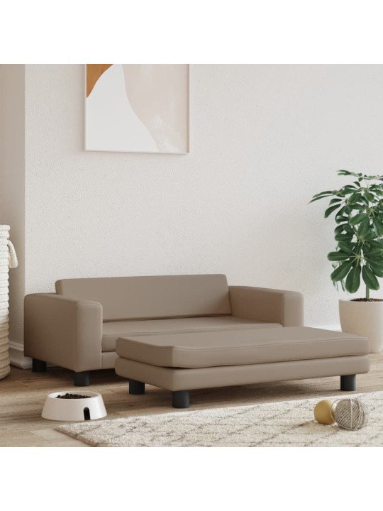 vida Pelíšek pro psa a prodlužovací díl cappuccino 100x50x30cm koženka