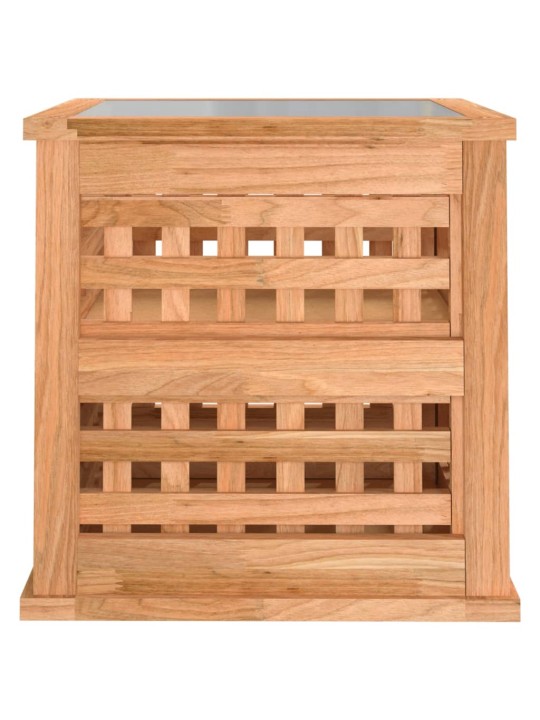 Noční stolky 2 ks 34 x 34 x 34 cm masivní ořechové dřevo
