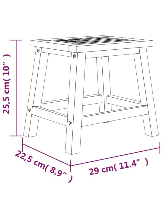 Stolička 29 x 22,5 x 25,5 cm masivní ořechové dřevo
