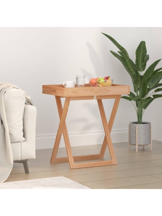 Skládací stolek s podnosem 52x36x56,5 cm masivní ořechové dřevo