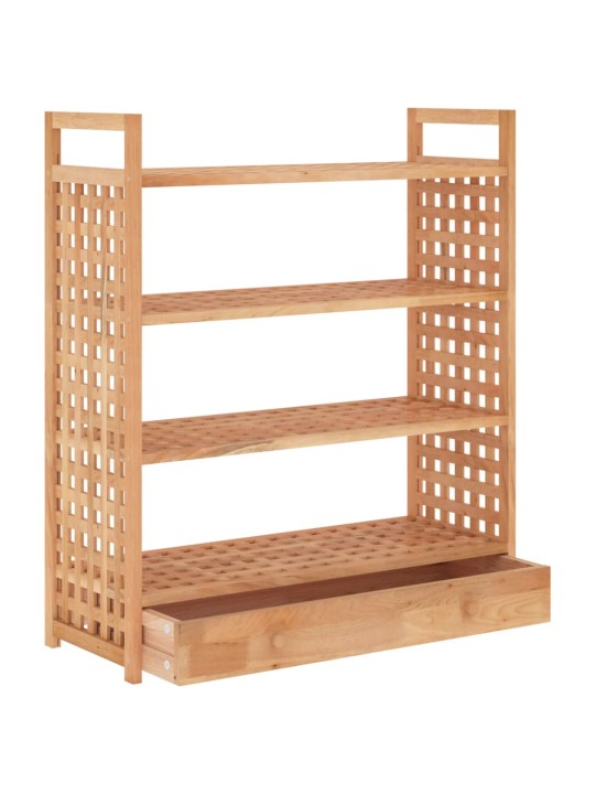 Botník se zásuvkou 70 x 27 x 81 cm masivní ořechové dřevo