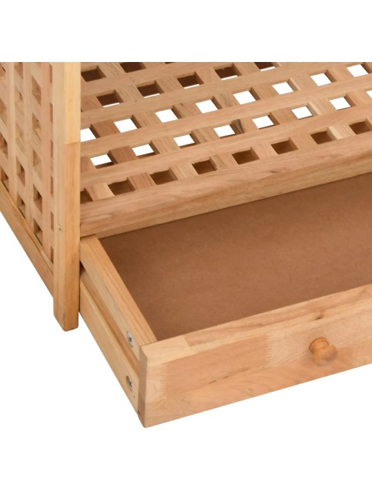 Botník se zásuvkou 70 x 27 x 81 cm masivní ořechové dřevo
