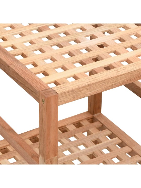 Koupelnová police 35,5 x 35,5 x 112,5 cm masivní ořechové dřevo