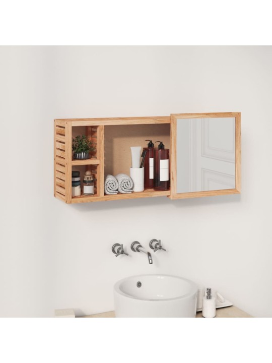 Zrcadlová skříňka 80 x 17 x 34 cm masivní ořechové dřevo