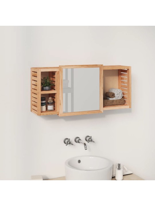 Zrcadlová skříňka 80 x 17 x 34 cm masivní ořechové dřevo