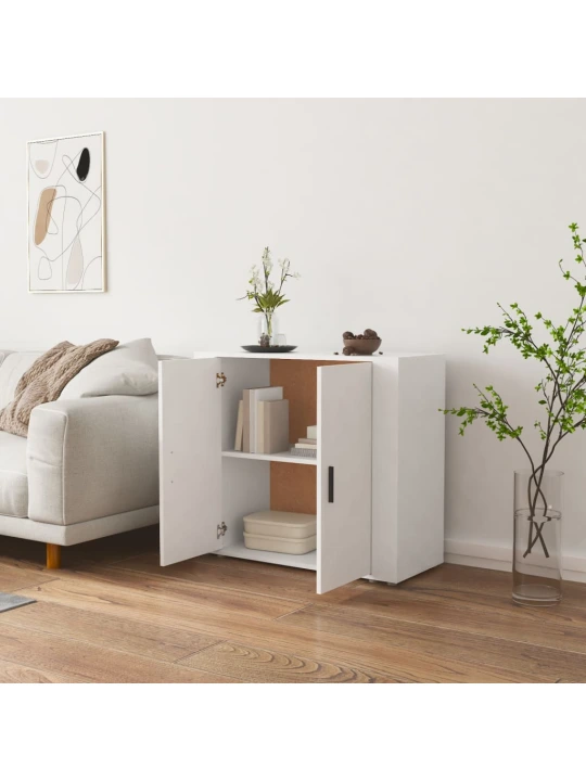 Příborník bílý 80 x 33 x 70 cm kompozitní dřevo